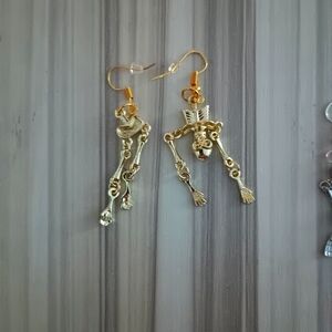 Halloween skeleton earrings